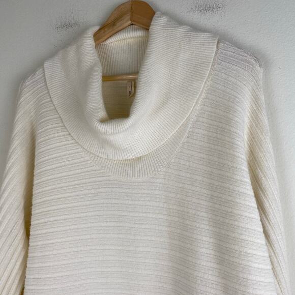 MOTH Brenta Sweater Size XL Ivory Cream Cowl Tunic Relaxed Casual Anthropologie - Picture 9 of 16